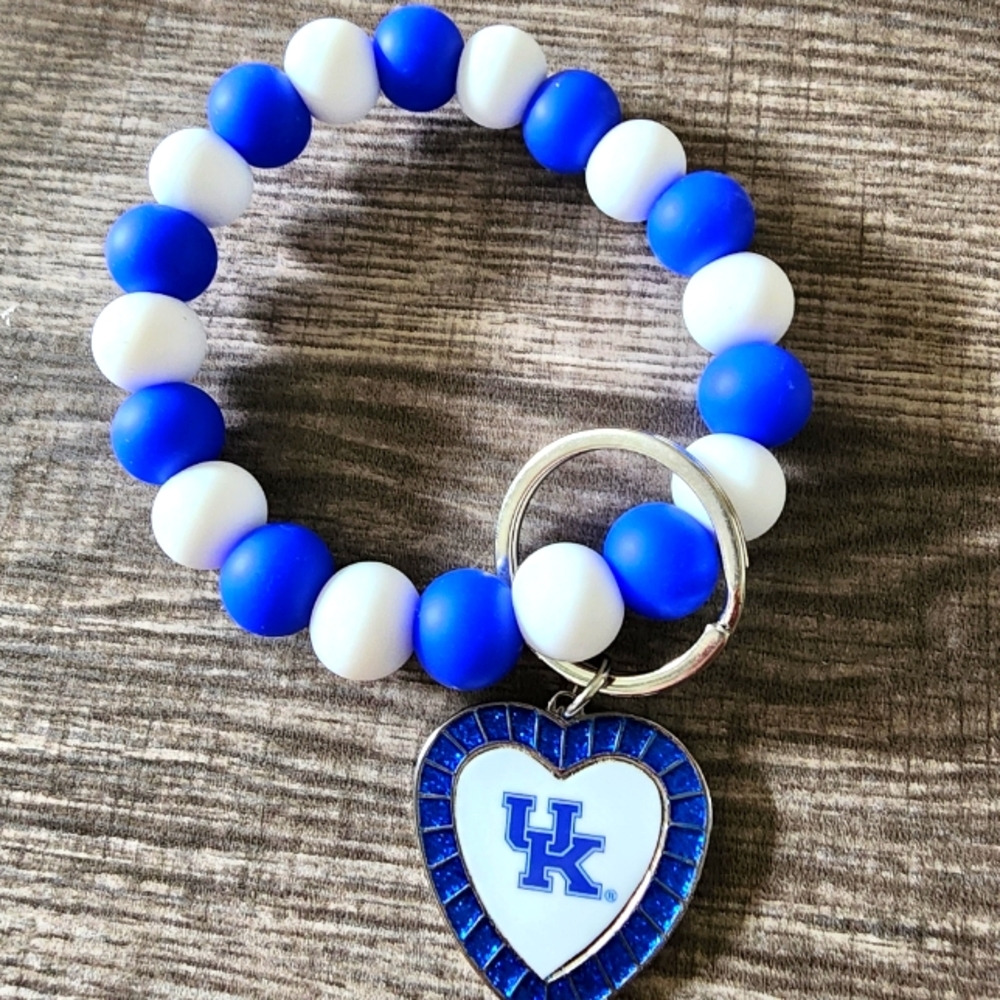 Silicone bead keychain -UK Wildcats